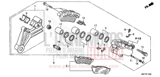 REAR BRAKE CALIPER (XL1000V) XL1000VB de 2011